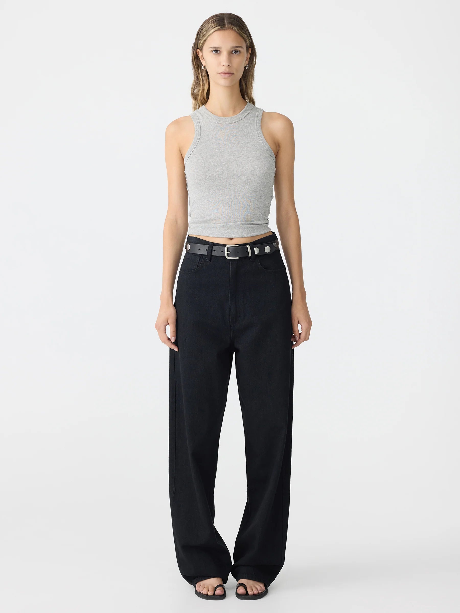 Bassike - Long Rise Slouch Jean Black | Denim | 47 Frocks Online Store